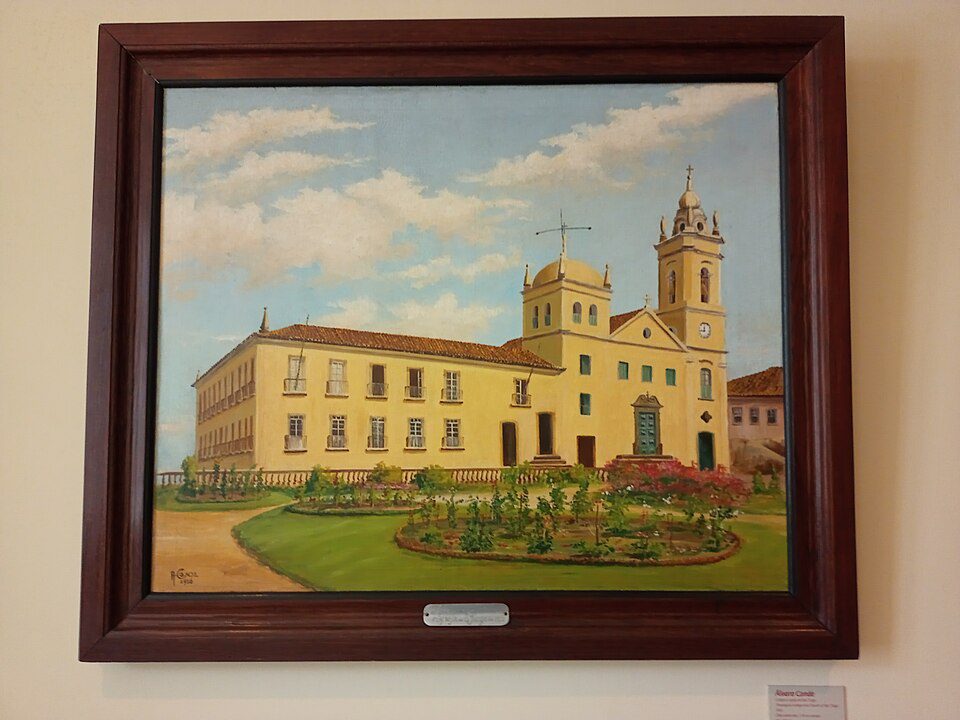 Antiga Igreja de São Tiago e Colégio dos Jesuítas — pintura 1956