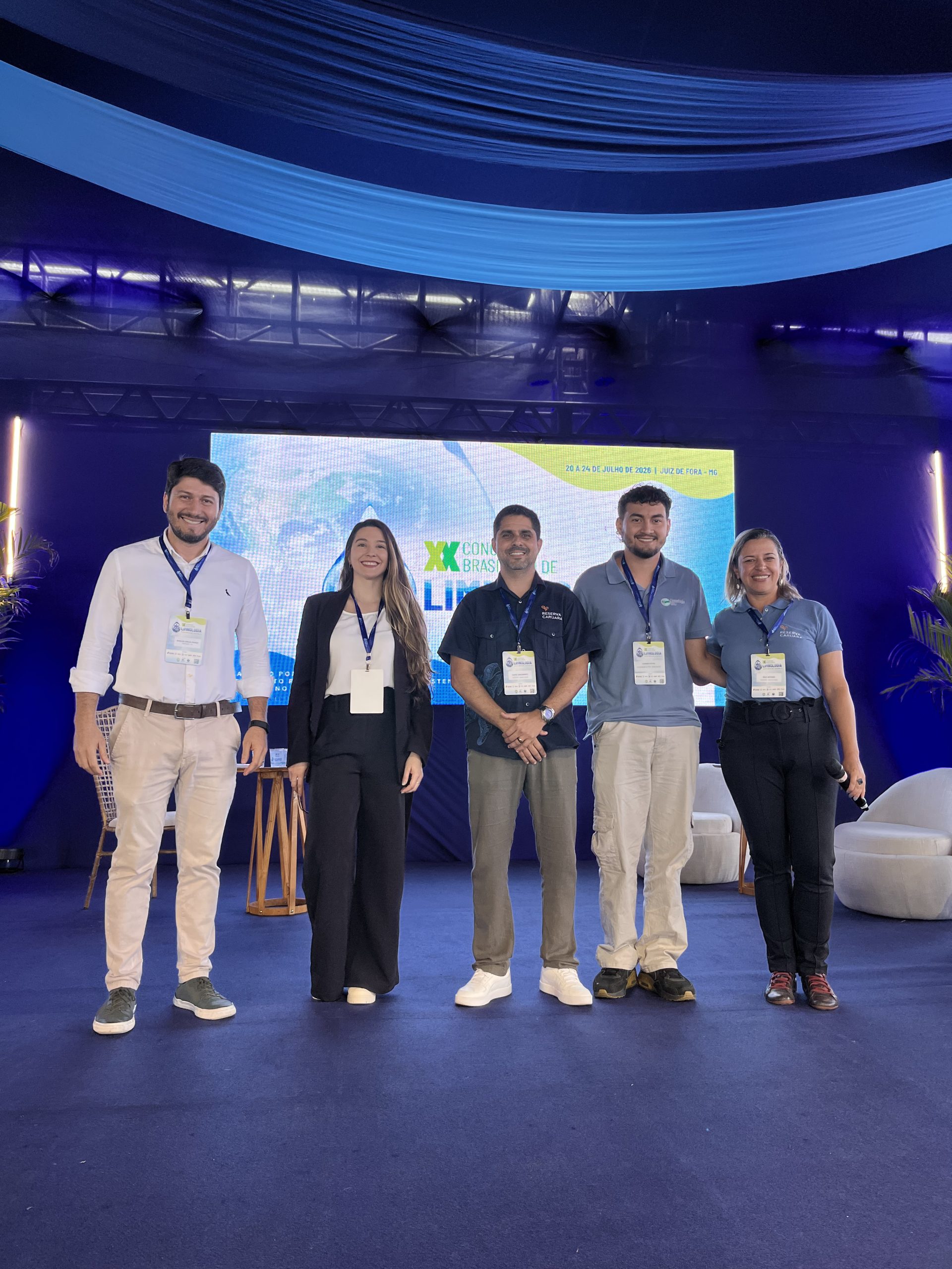 Cerimônia de premiação do congresso de Limnologia