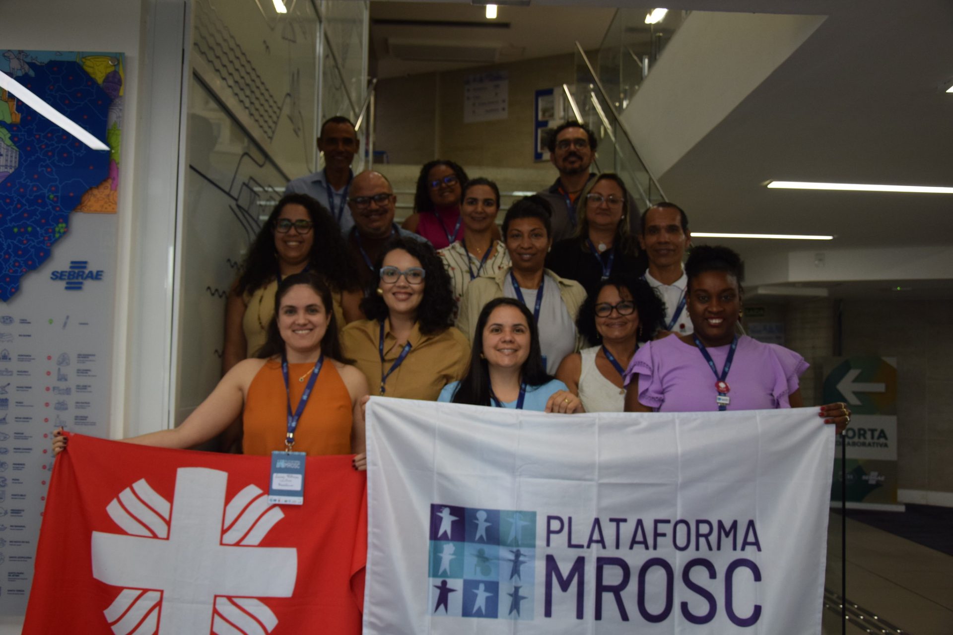 Participantes da Caravana MROSC em momento de integração durante o evento no Espírito Santo